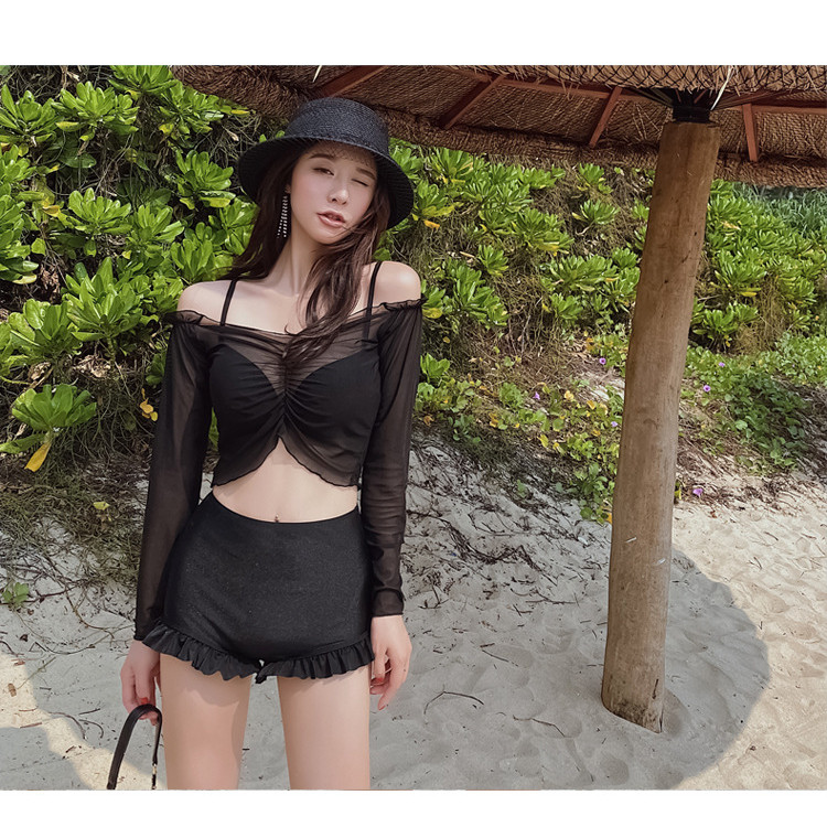 Bộ Bơi Bikini Set 3 - 2 mảnh kèm áo lưới dài tay