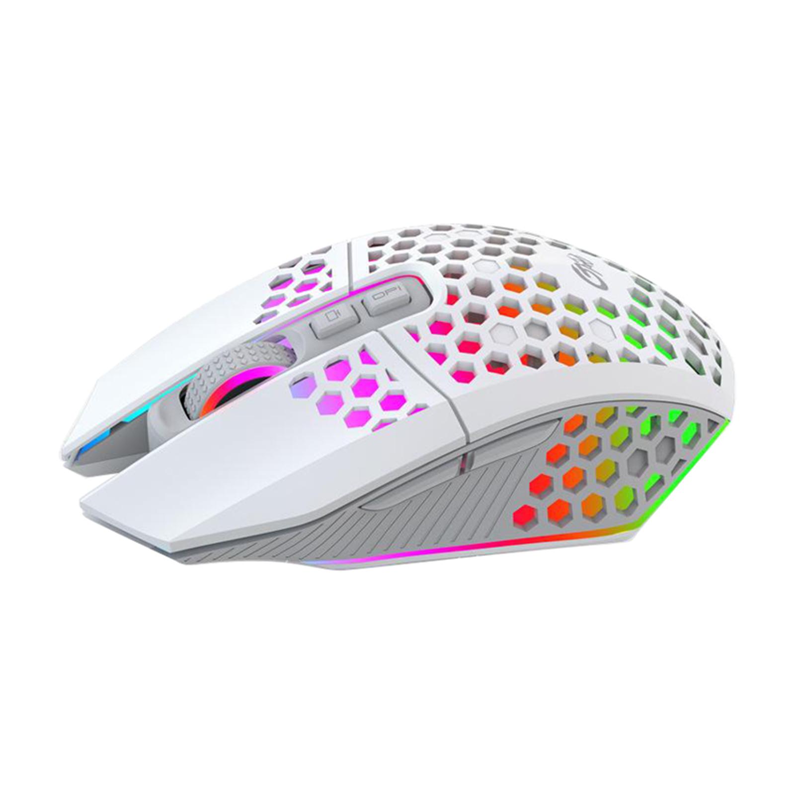 Wireless Gaming Mouse, Honeycomb Lightweight Gaming Mouse with Backlit, 1600 DPI, PC Gaming Mouse for Mac Laptop Computer