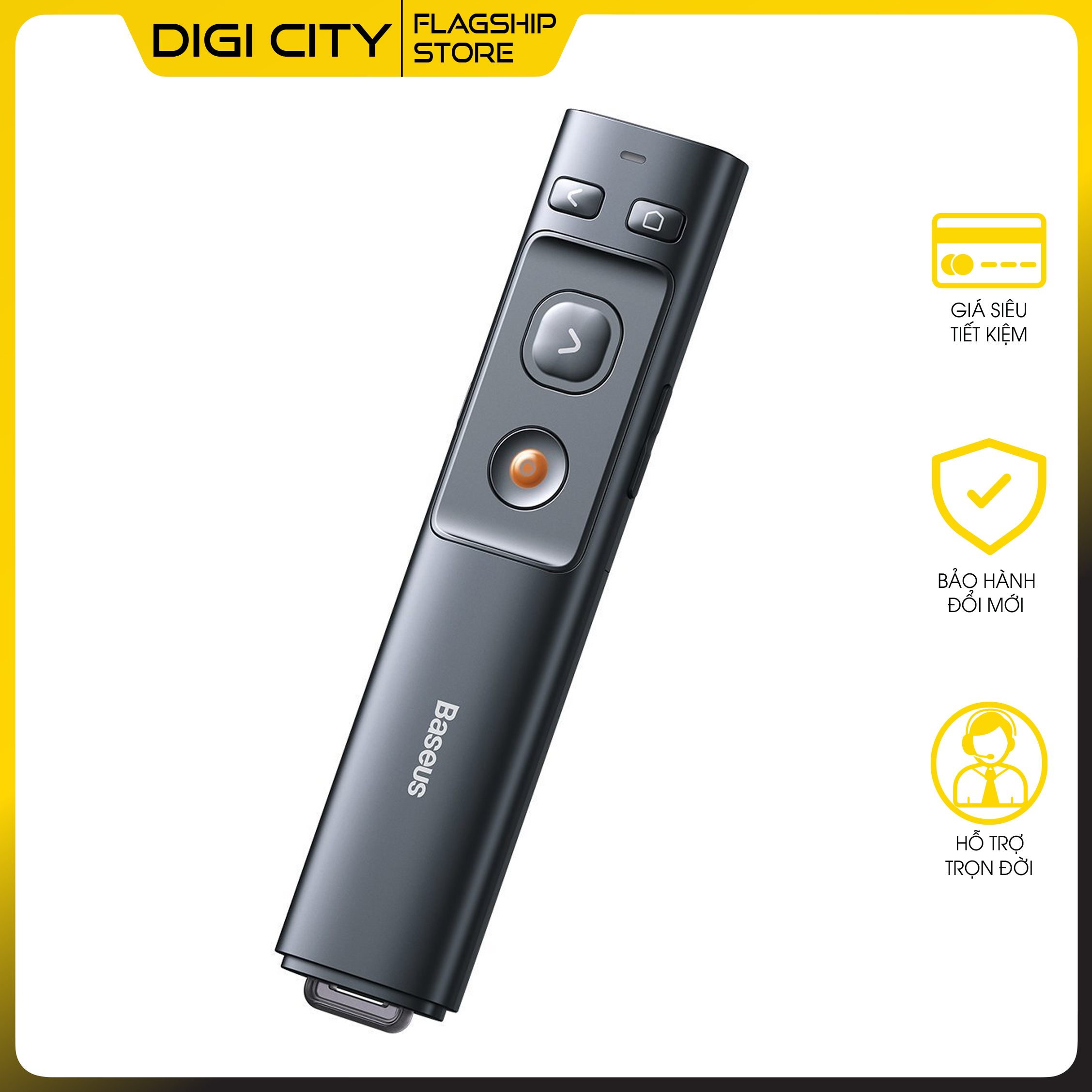 Bút Laser trình chiếu Baseus Orange Dot Wireless Presenter - Hàng chính hãng