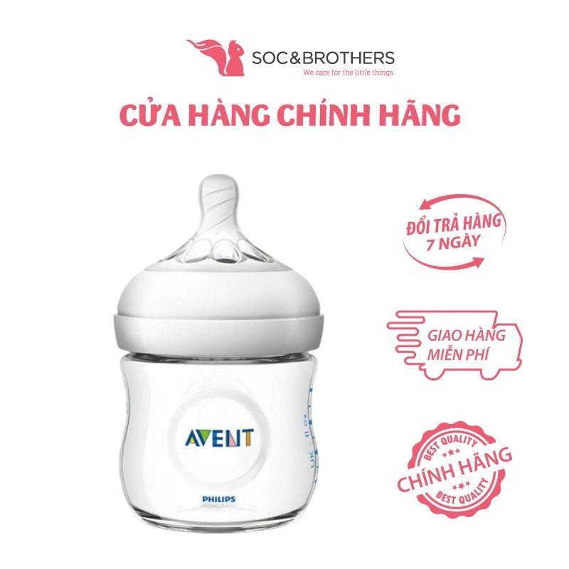 Bộ 2 bình sữa Phillip Avent - Natural bằng nhựa không có BPA 125ml