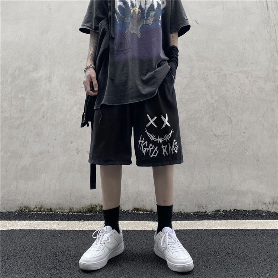 Quần Short Đùi Mặt Cười XX unisex MONSTERX thể thao basic nam nữ oversize phong cách đường phố Hàn Quốc Ulzzang