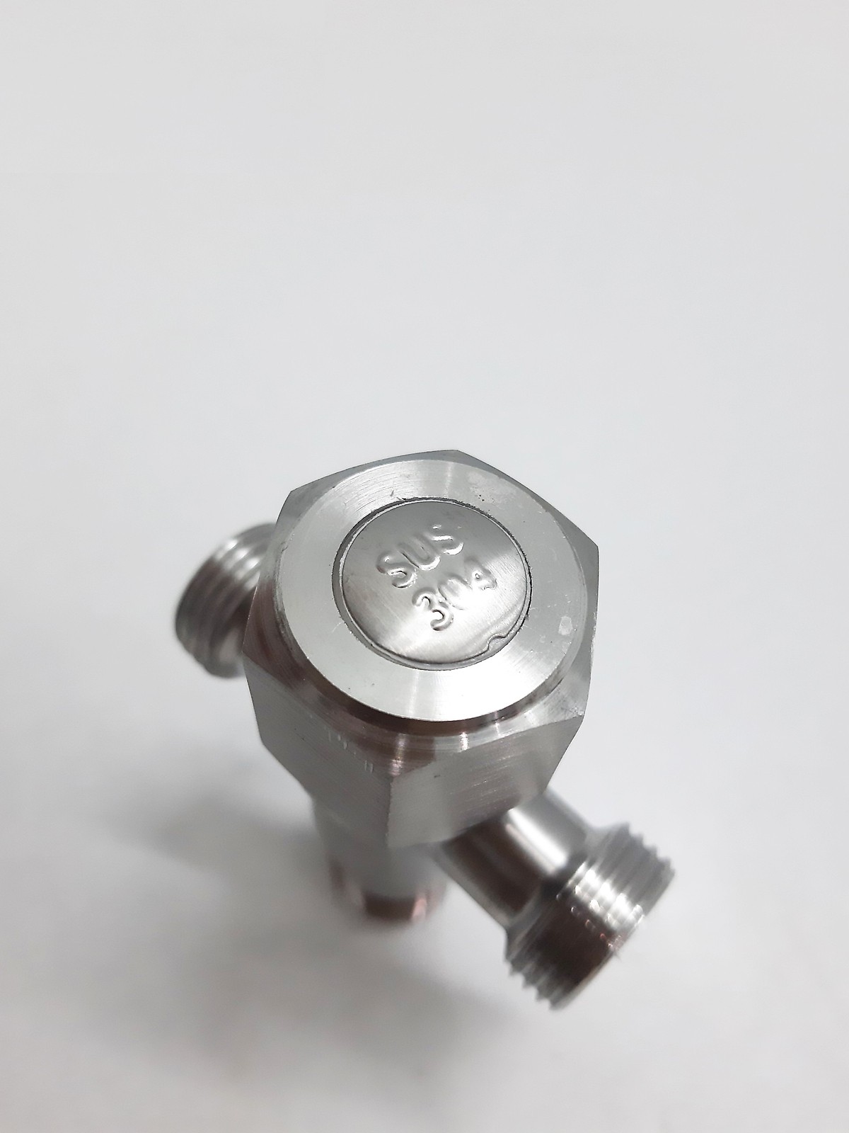 Bộ 2 van inox SUS 304 chữ T cao cấp - van chia giảm áp lực nước