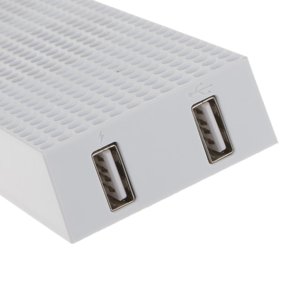 Dual USB Ports High Speed Cooling Fan Cooler Stand for One Slim Console