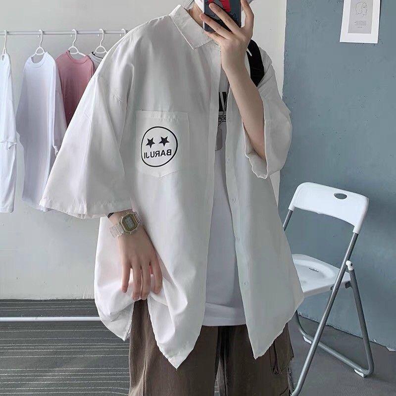 Áo Sơ Mi In Bướm Cặp Đôi Nam Nữ Hot Rẻ Đẹp Áo Khoác Kaki Mặt Cười Kiểu Sơ Mi Unisex -Shirt Đi Học Đi chơi Siêu Cute