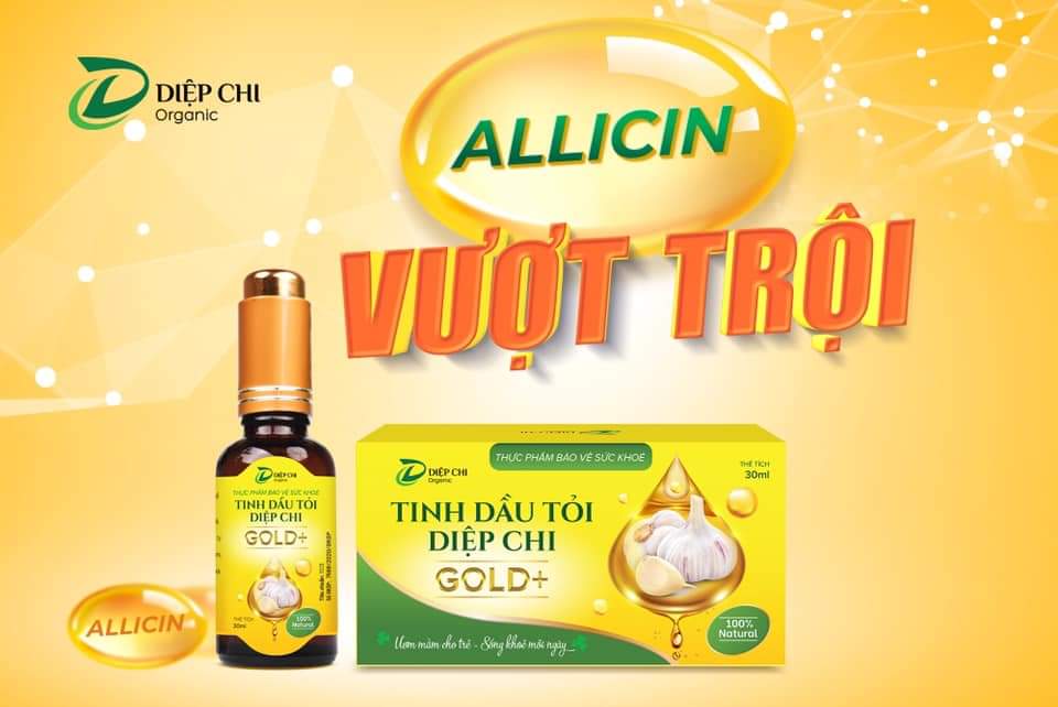 Tinh Dầu Tỏi Diệp Chi Gold+ Kháng Sinh Tự Nhiên Trị Ho Cảm Cúm Sổ Mũi, Tăng Cường Đề Kháng Cho Trẻ Em Và Phụ Nữ Có Thai Lọ 30ml