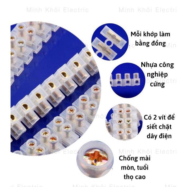 Thanh Cầu Đấu Nhựa Nối Điện 12 Mắt,cầu đấu điện 12P domino