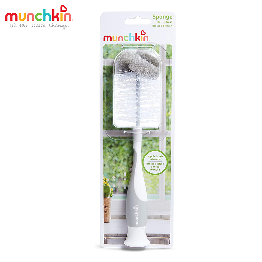 Cọ rửa bình sữa siêu bền Munchkin tự đứng tặng 2 zipper 12cm