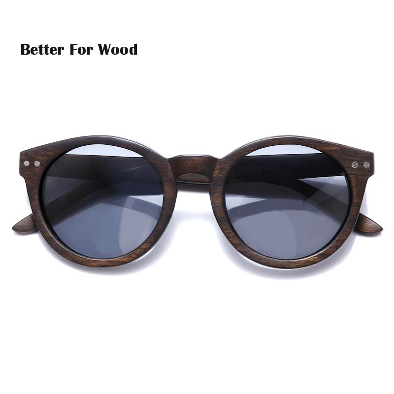 Bán Chạy Nhất Mùa Hè Unisex Cateye Vintage Tròn Gỗ Kính Mát Nữ Ống Kính Phân Cực GỖ Kính Chống Nắng Cho Miễn Phí Vận Chuyển