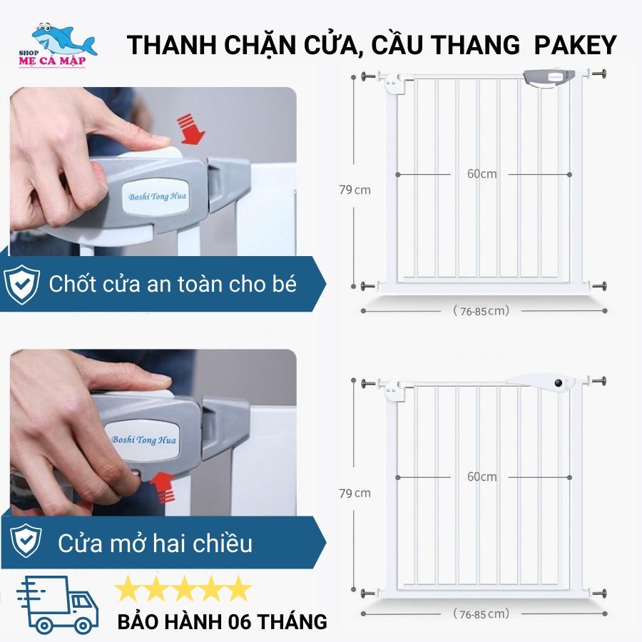 Chặn Cửa Chặn Cầu thang Pakey loại to, dày nặng, thanh chặn cửa cao 79cm bảo vệ bé an toàn