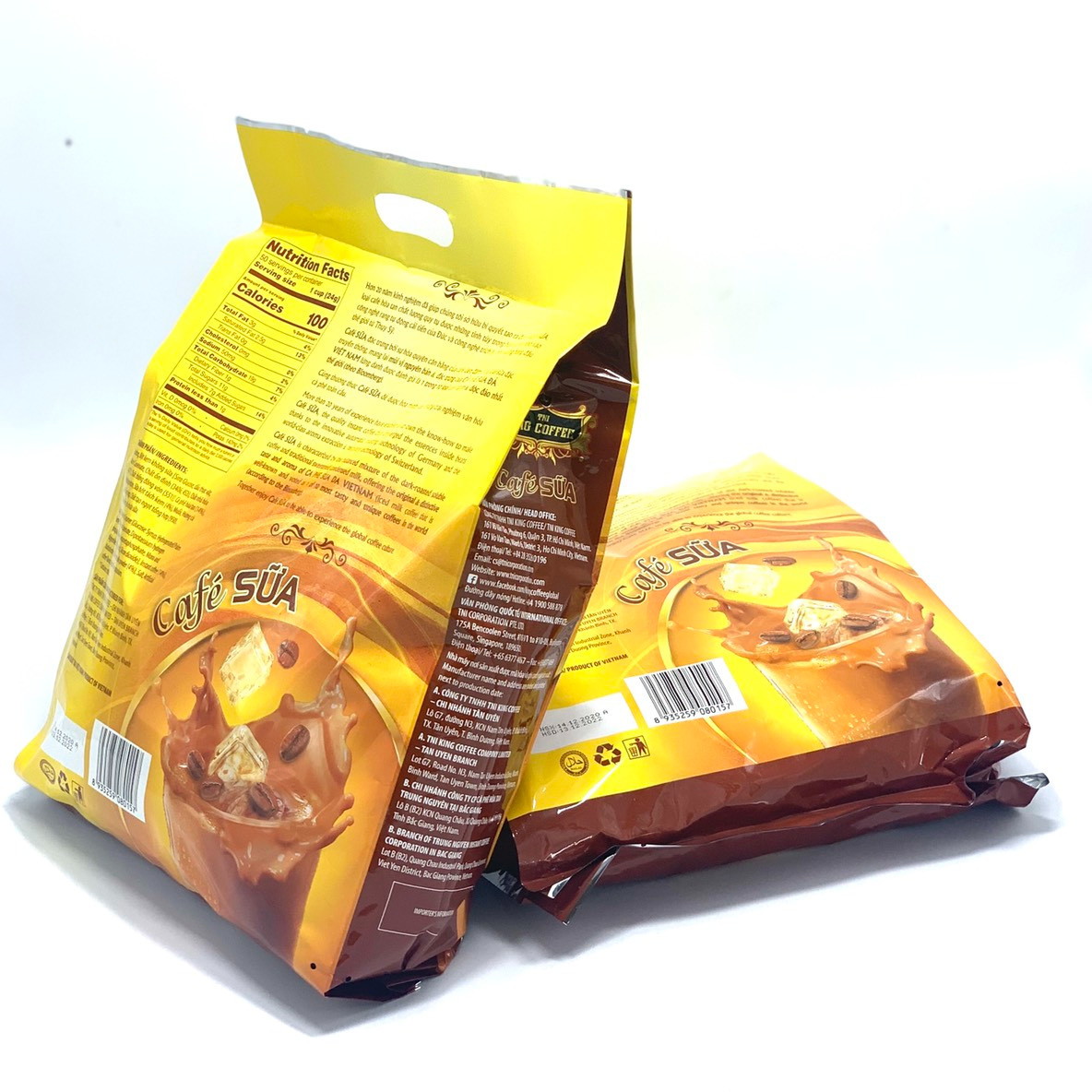 Combo 2 Túi Cà Phê Sữa King Cofffee (50 gói x 20g)