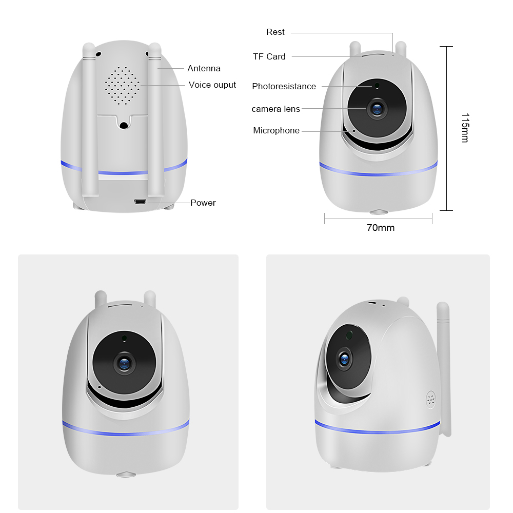 Camera Wifi 2.0MP (1080P) 2 râu cực mạnh, siêu nét - Hàng nhập khẩu