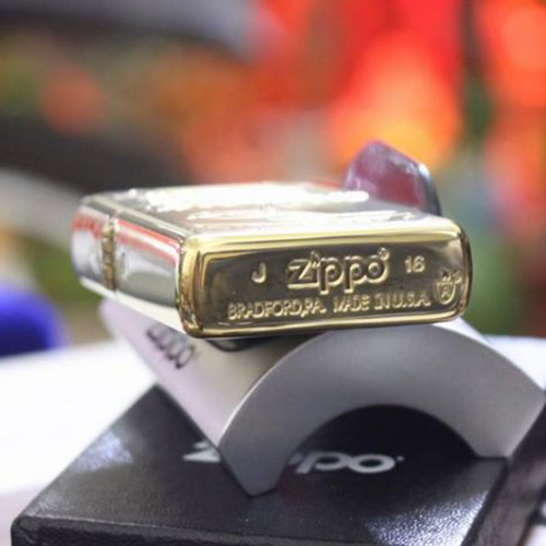 Bật Lửa Zippo 169 Tugra Armor High Polish Brass