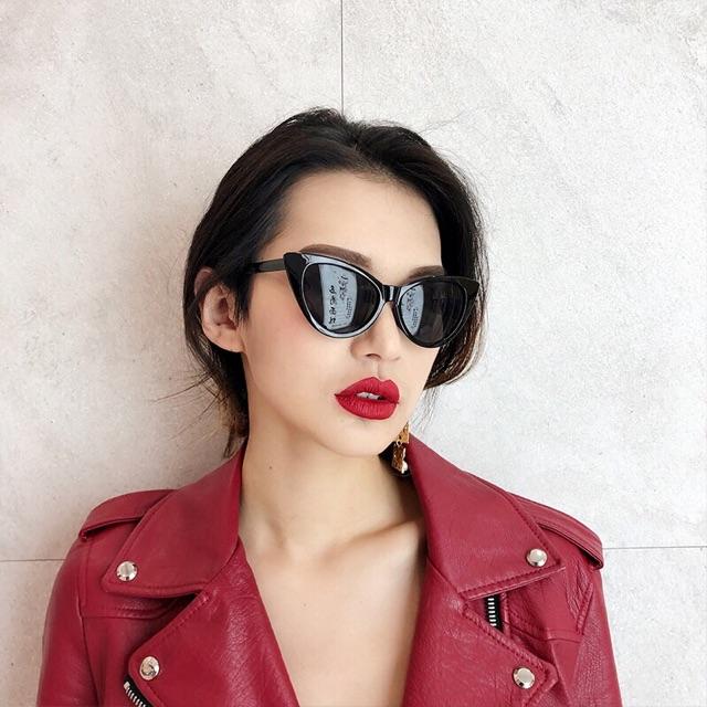 KÍNH RÂM MẮT MÈO XẾCH ĐEN TRẮNG TO CÁ TÍNH HOTTREND CÁ TÍNH