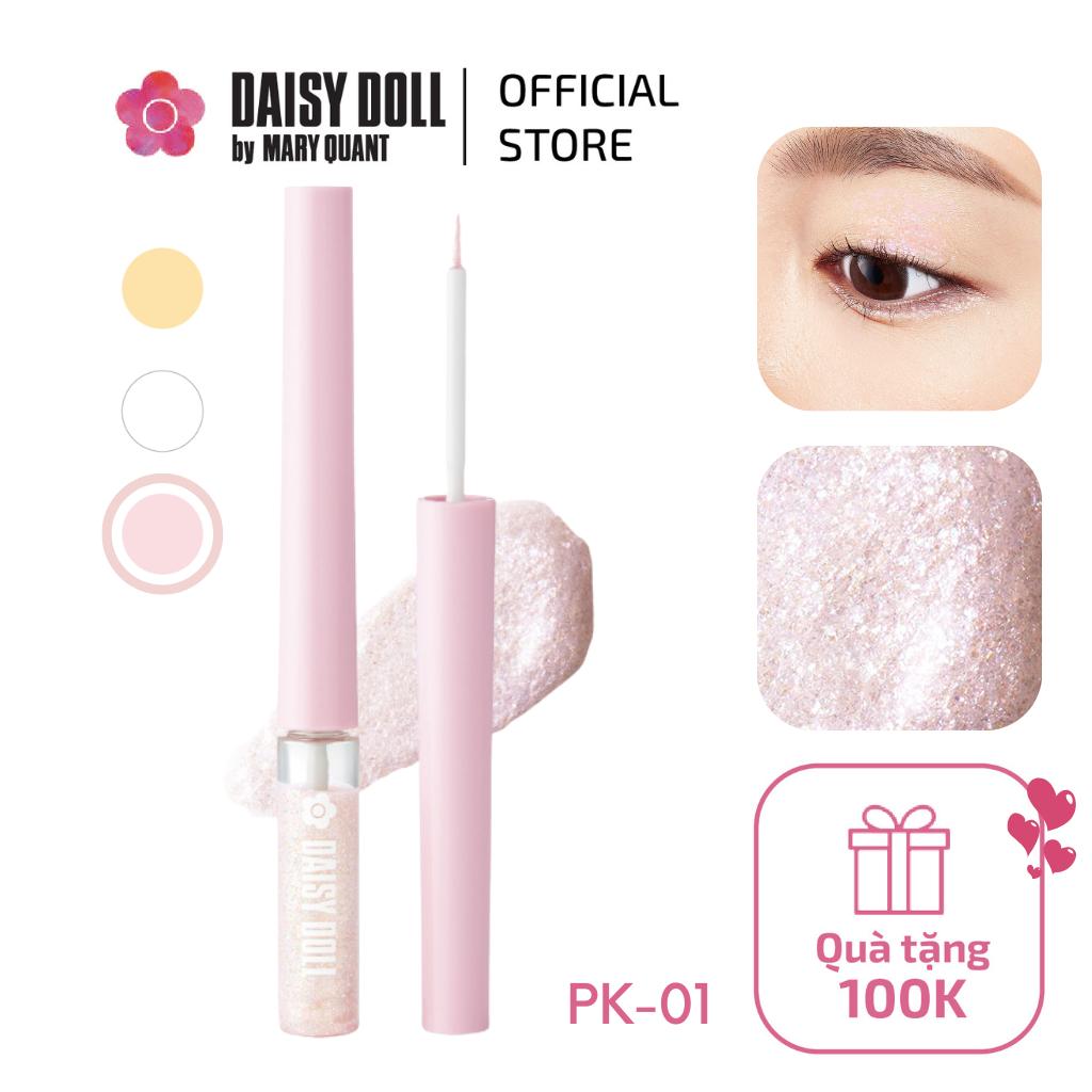 Gel Nhũ Kẻ Mắt Kim Tuyết Daisy Doll By Mary Quant Dạng Lỏng Chống Thấm Nước Nhanh Khô Bền Màu PK-01 Milky Pink
