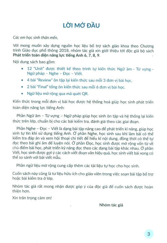 Phát Triển Toàn Diện Năng Lực Tiếng Anh 7 - Tập 1 (Biên Soạn Theo Chương Trình GDPT 2018)