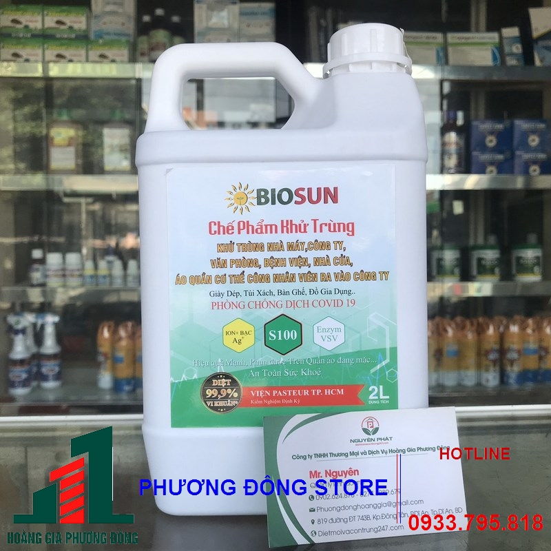 Dung dịch khử khuẩn BioSun S100( Nano Bạc) _ 2 lít