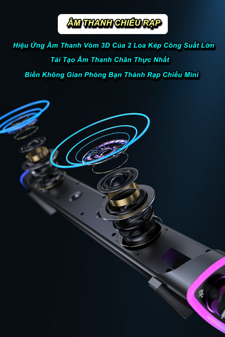 Loa Bluetooth Để Bàn Niye V8 LED RGB Cực Đẹp, Âm Thanh Super Bass Ấn Tượng Nghe Nhạc,Chơi Game, Xem Phim Siêu Đã - Home Decor Furniture