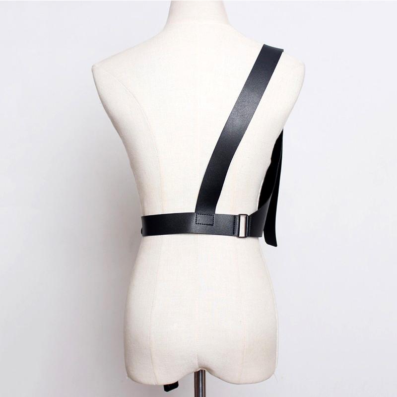 TRODEAM Sexy Da Cơ Thể Mối Ràng Buộc Lồng Điêu Khắc Dây Dây Lưng Dây Nịt Thắt Lưng Thắt Lưng Bông Tai Kẹp Punk Treo Áo