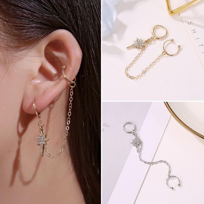 Bông Tai Dáng Dài Đính Đá Xinh Xắn Dành Cho Nữ