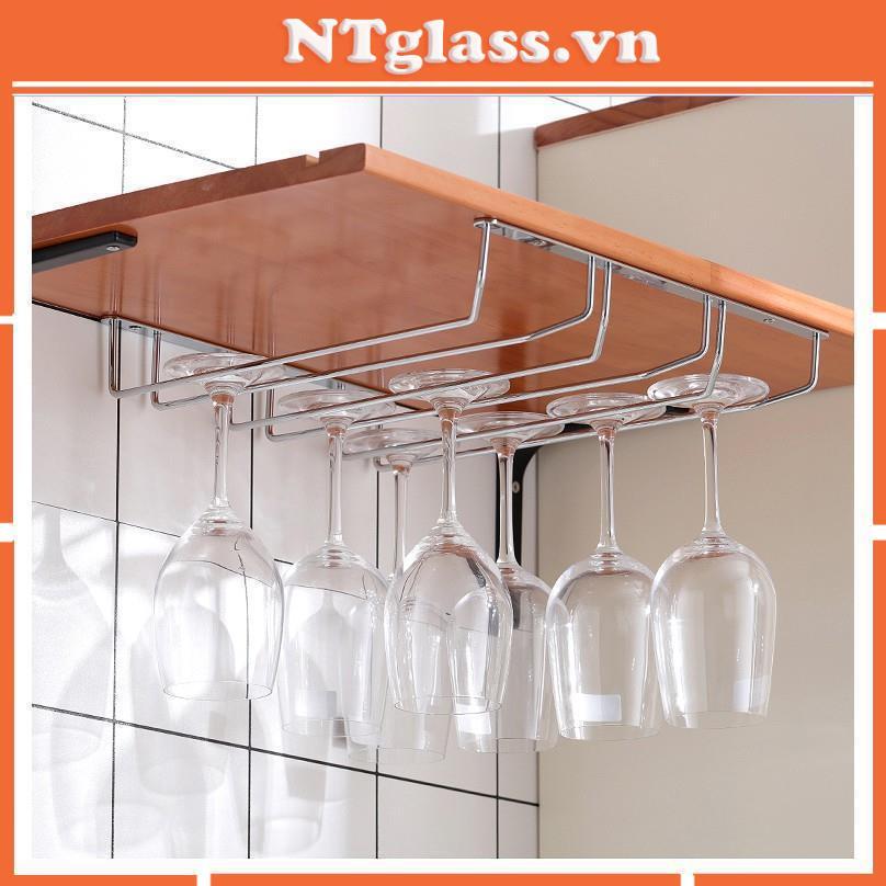Giá treo ly inox 304 cao cấp 3 hàng