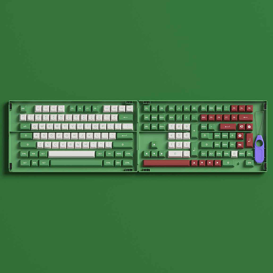 Nút Bàn Phím Cơ AKKO Keycap Set - Matcha Red Bean (ASA Profile) - Hàng Chính Hãng