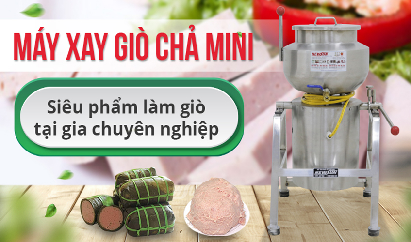 Máy Xay Thịt Làm Giò Chả Ruốc, Xay Cua, Xay Cá NEWSUN 3 Kg/ Mẻ - Xay Năng Suất Cao, Mẫu Mã Mới - Hàng Chính Hãng