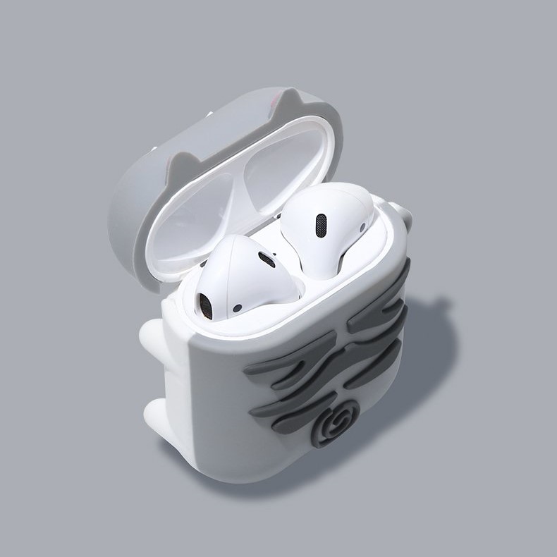 Bao Case Cho Airpods 1/ Airpods 2 Hình Chó Husky, Chó Cori, Mèo Xám