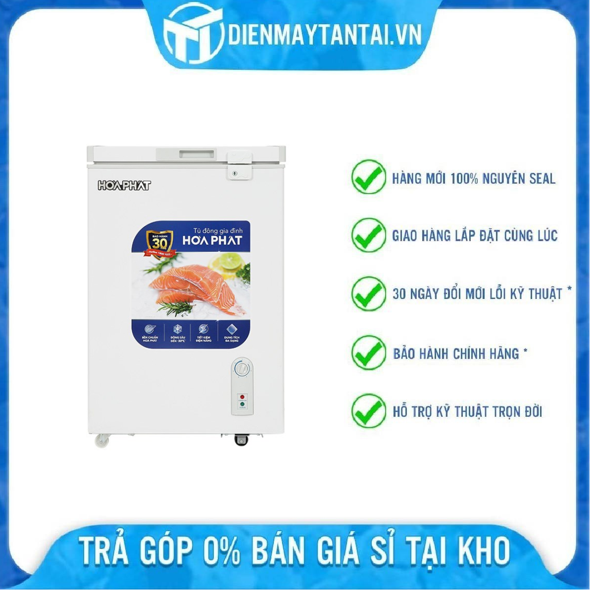 TỦ ĐÔNG HÒA PHÁT HPF AD6107G 107 LÍT - hàng chính hãng ( chỉ giao HCM )