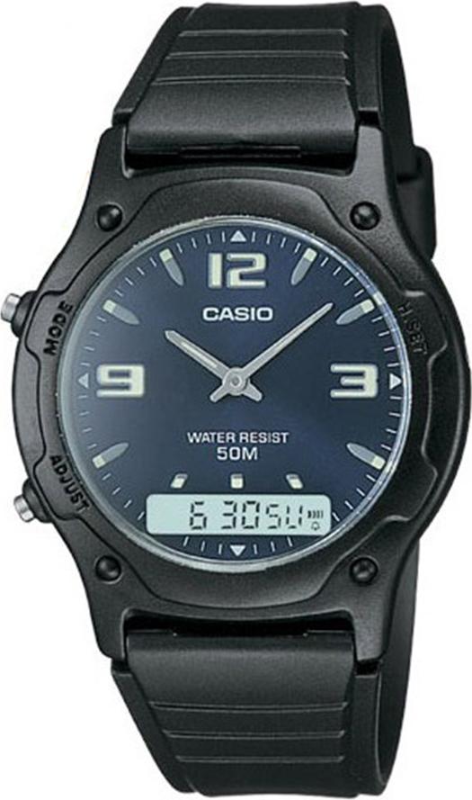 Đồng hồ unisex dây nhựa Casio AW-49HE-2AVDF