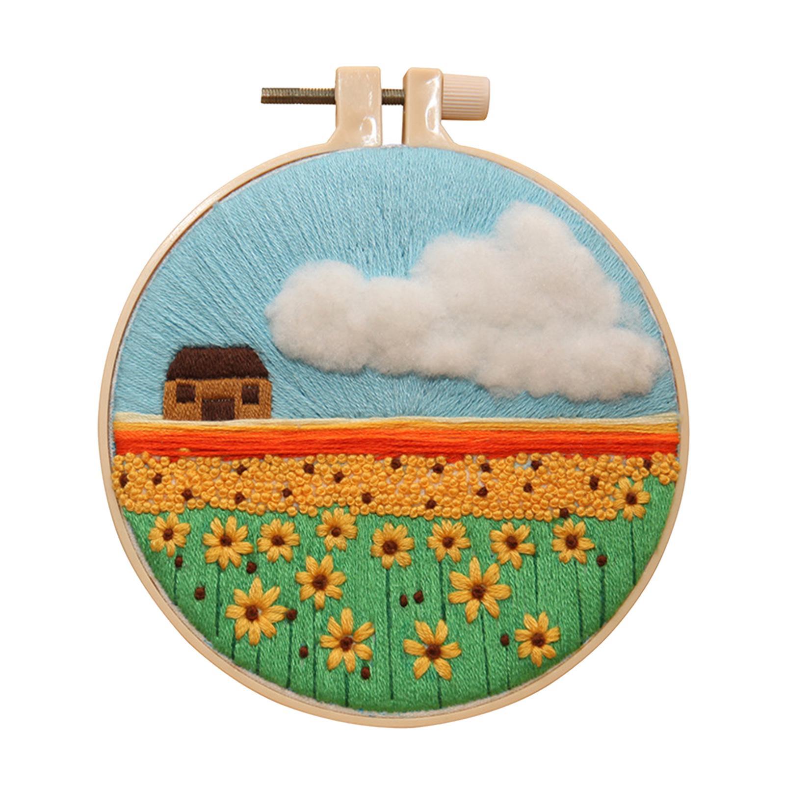 Needlework  With Embroidery Hoop