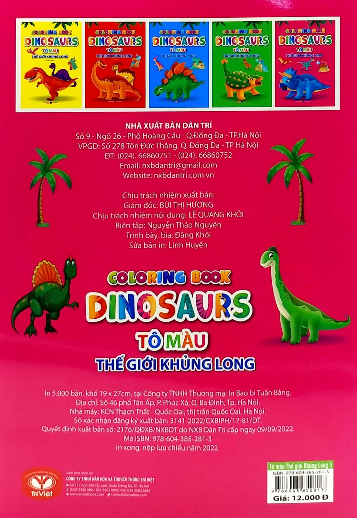 Tô Màu Thế Giới Khủng Long Dinosaurs 5