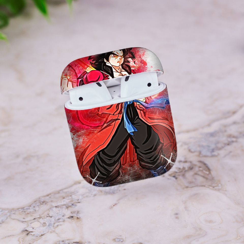 Miếng dán skin chống bẩn cho tai nghe AirPods in hình Dragon Ball - Goku Super Saiyan 5 - 7vnr81 (bản không dây 1 và 2)