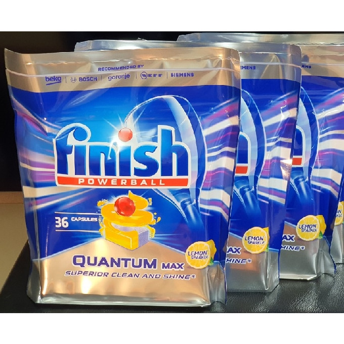 Combo 3 hộp viên rửa bát finish quantum 36 viên - dùng cho máy rửa bát