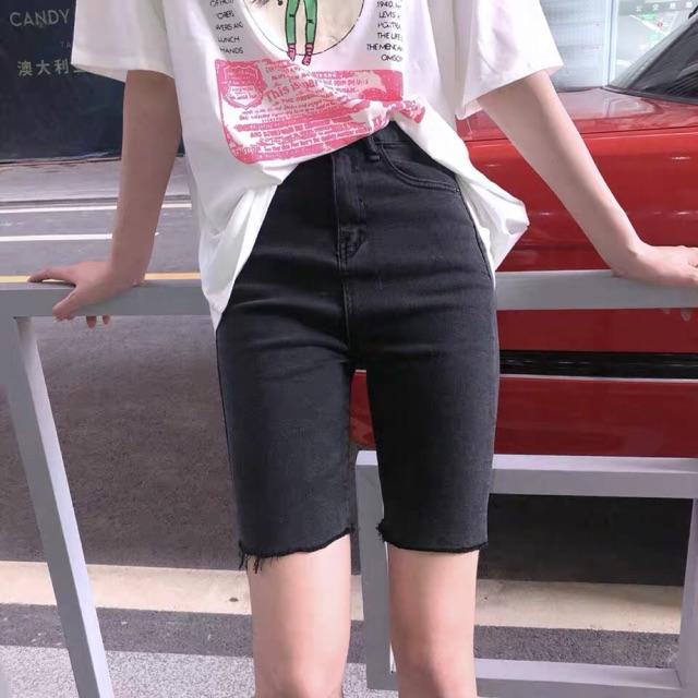 Quần jeans ngố xám đậm mềm giãn siêu đẹp- hình thật chính chủ