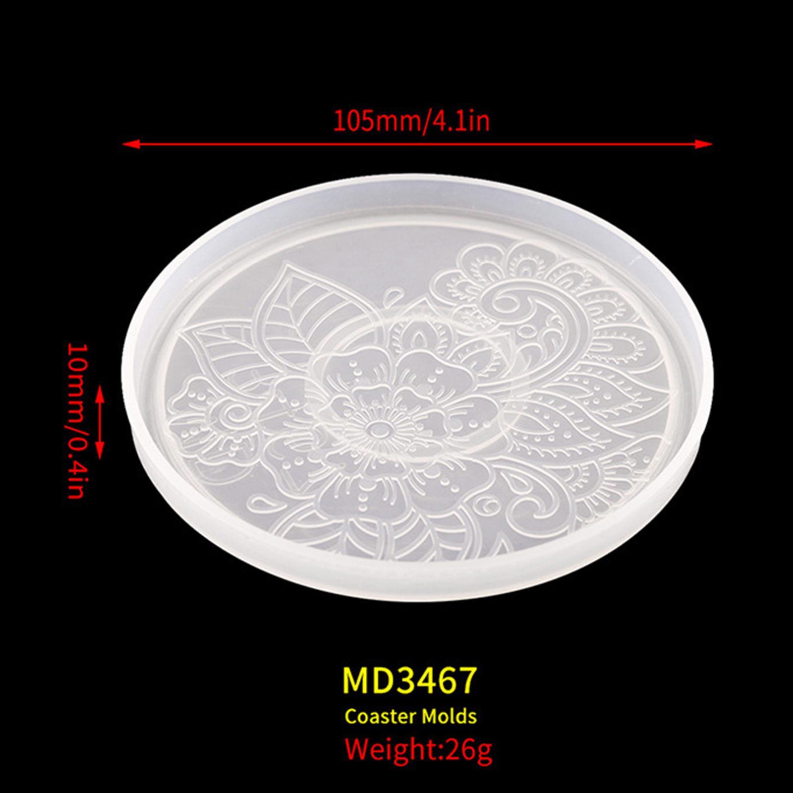 2 Pack Resin Coaster Molds, Resin Casting Round Geode Coaster Silicone Molds for Epoxy Resin