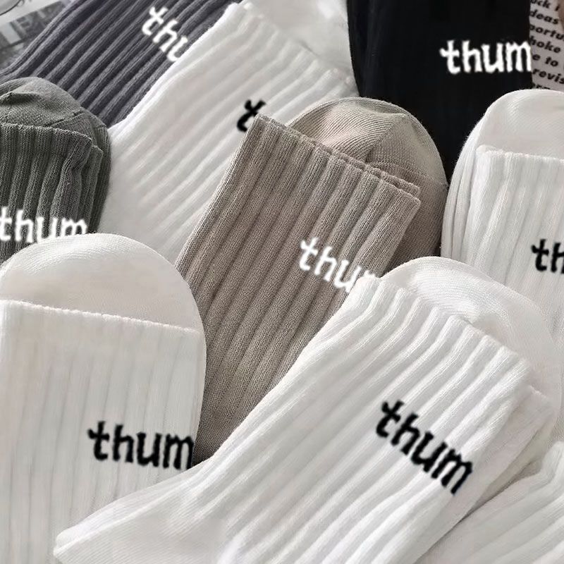 Sét 5 đôi Tất ,Vớ THUM cổ Trung cao cấp ,Chất liệu Cotton nano kháng khuẩn khử mùi chống hôi chân