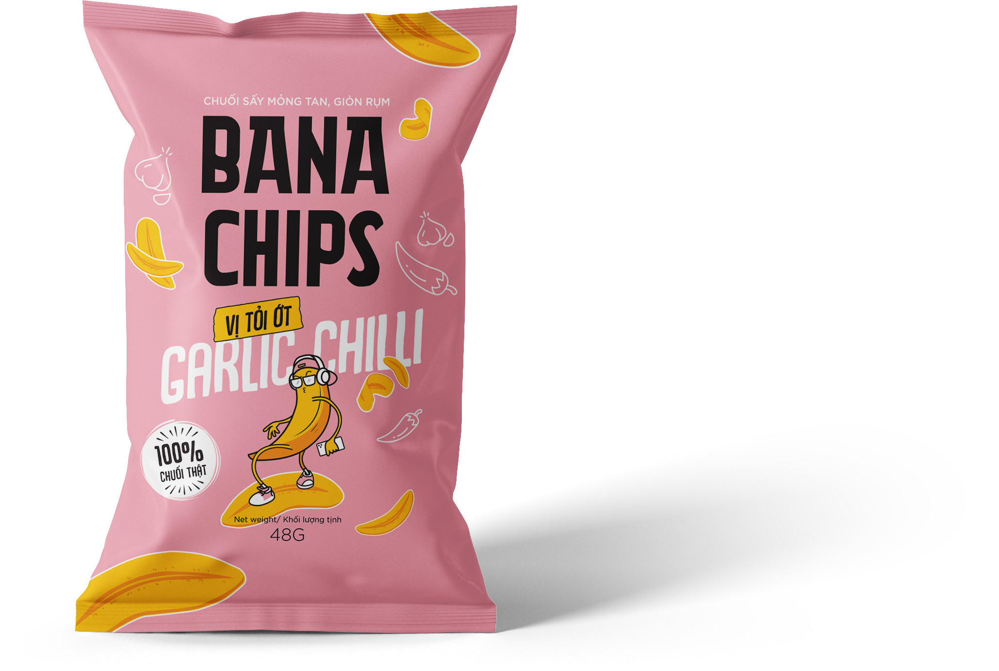 Snack Bana Chips vị Tỏi ớt 48gr