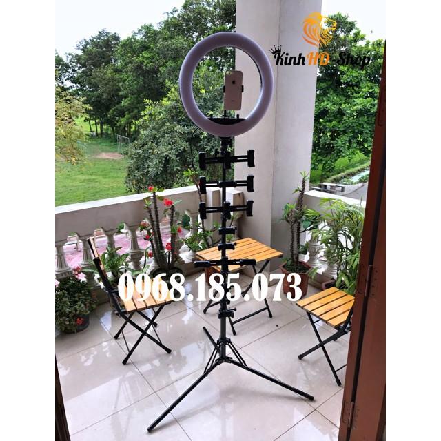 Giá Đỡ Kẹp Điện Thoại Gắn Vào Tripod Hỗ Trợ Livestream - Live Quay Phim Nhiều Máy Cùng Lúc