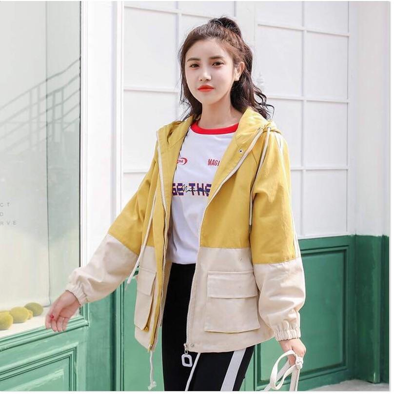 ÁO KHOÁC DÙ TAY VIỀN PHỐI MÀU