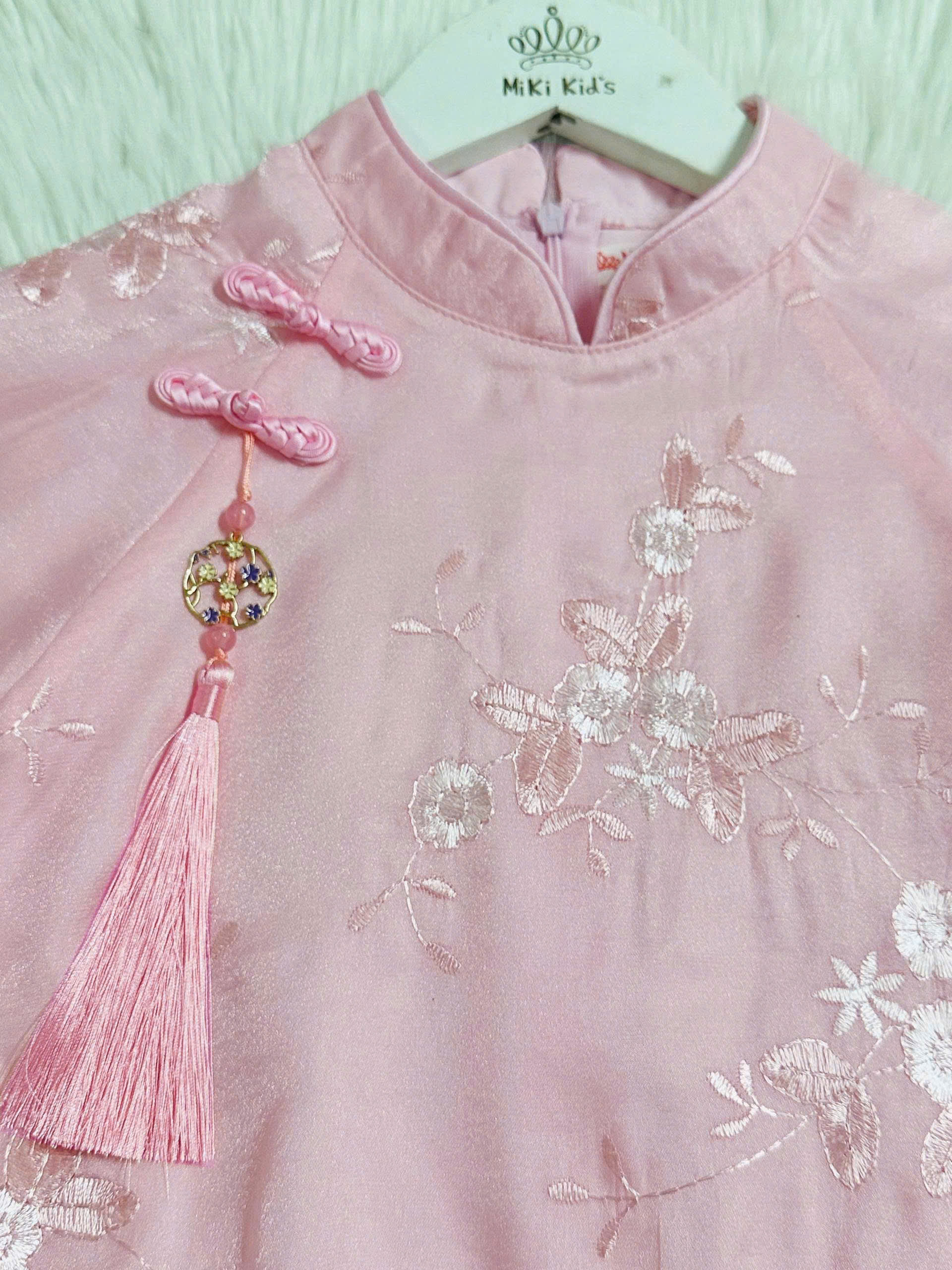 Áo dài cho bé gái mẫu Như ý diện lễ tết noel giáng sinh năm mới từ 12-44kg hàng thiết kế