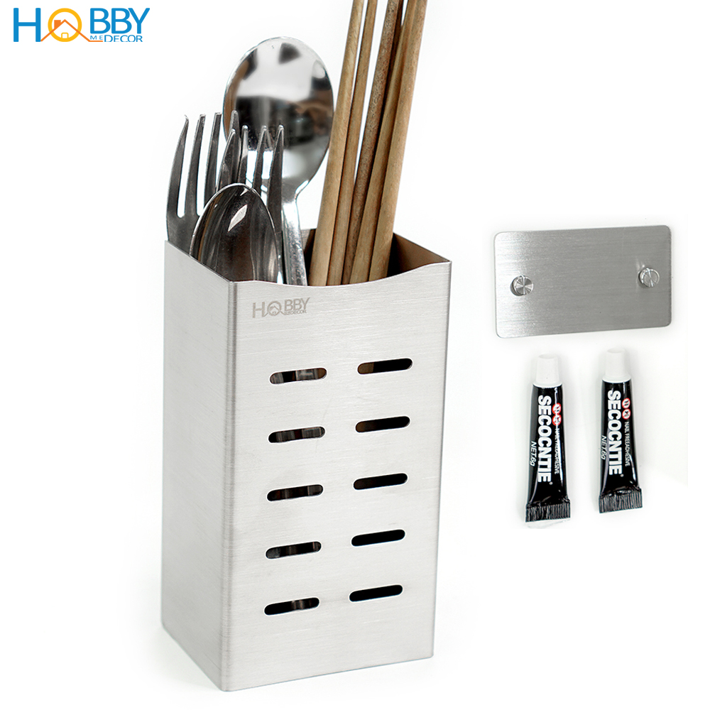 Ống đũa Inox 304 dán tường gạch men Hobby Home Decor OD2 kèm keo dán - không rỉ sét