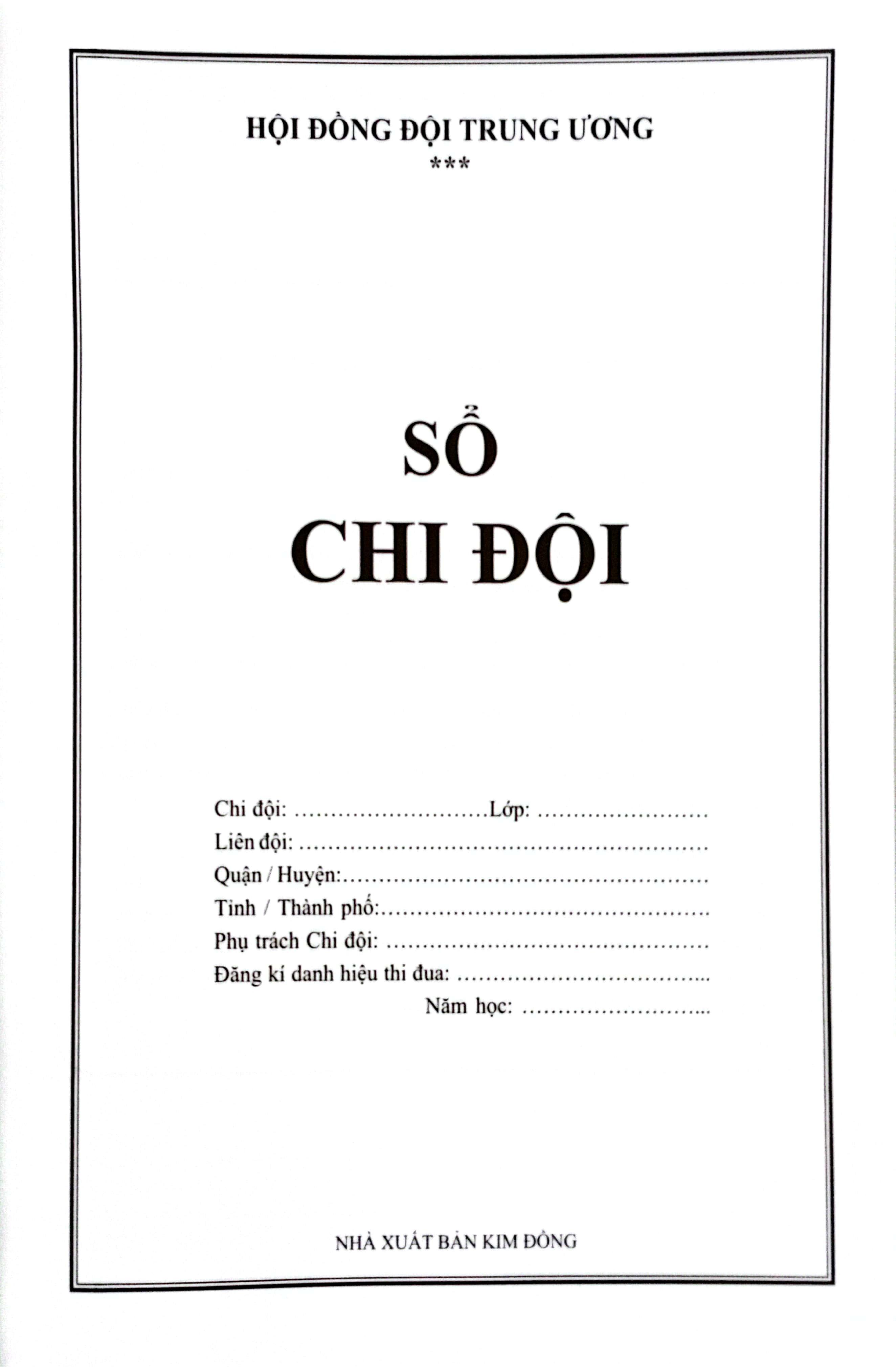Sổ Chi Đội (Tái Bản 2023)