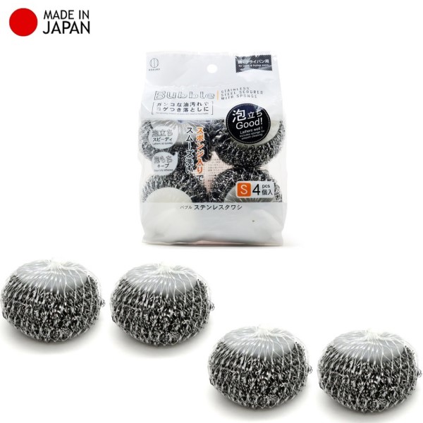 Set 04 miếng cọ xoong nồi có lót mút Kokubo 50g - made in Japan