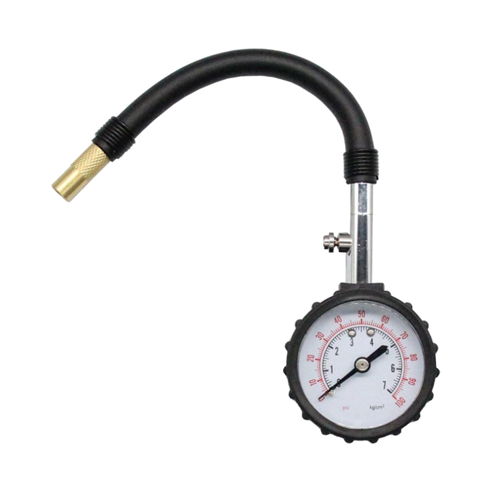 Flexible Hose 0-100 Psi Car Truck Wheel Mechanical Tire Pressure Gauge Meter