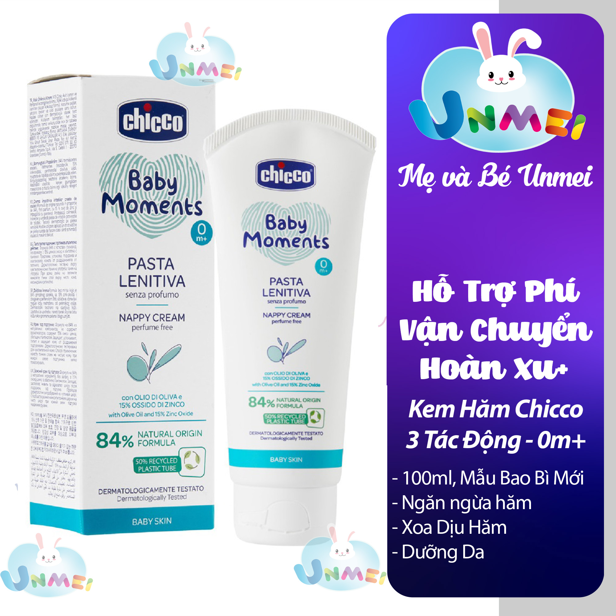 Kem Hăm 3 Tác Động Chicco 0M+ (100ml)