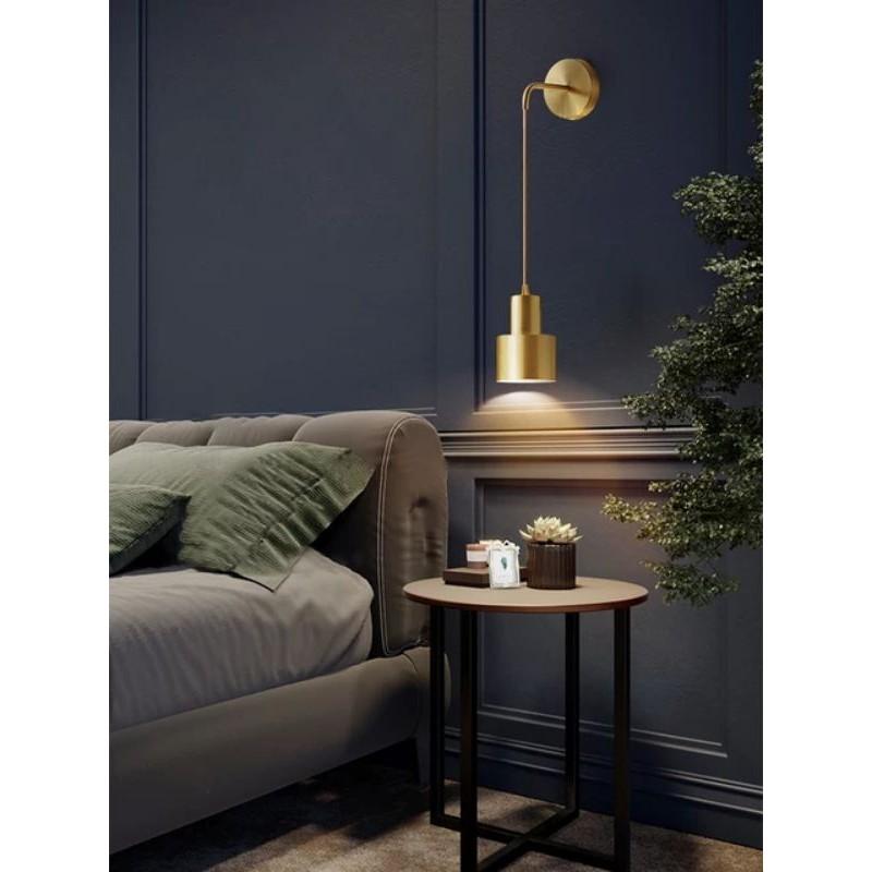 Đèn thả gắn tường màu đồng hiện đại, đèn trang trí - tặng kèm bóng led