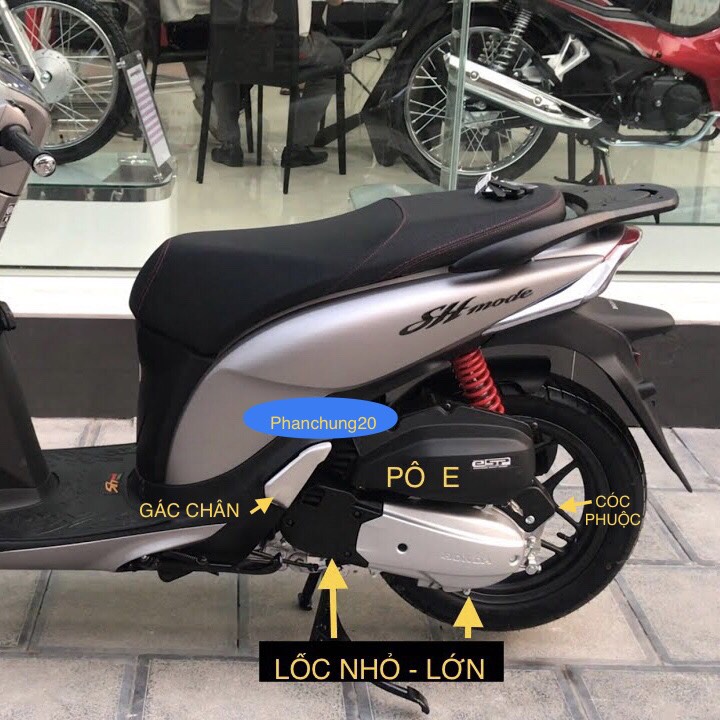 COMBO ỐP PHỤ KIỆN TRANG TRÍ DÙNG CHO ĐỜI XE SHMODE 2013 2014 2015 2016 2017 2018 VÀ 2019 CROM ( 3 MÓN : CHE PÔ NHỎ, BẦU E, KÉT NƯỚC )