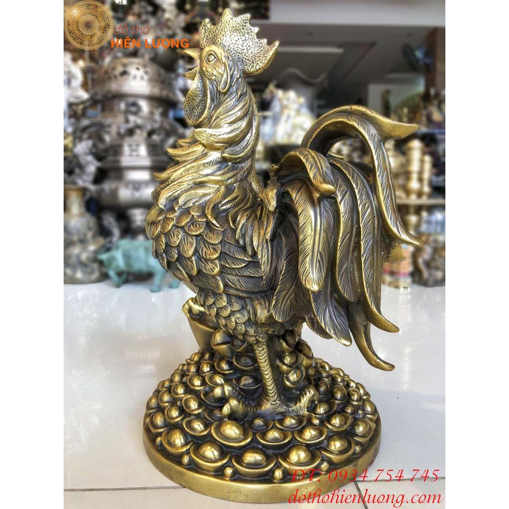 Tượng Gà Trống Tài Lộc Cao 40cm