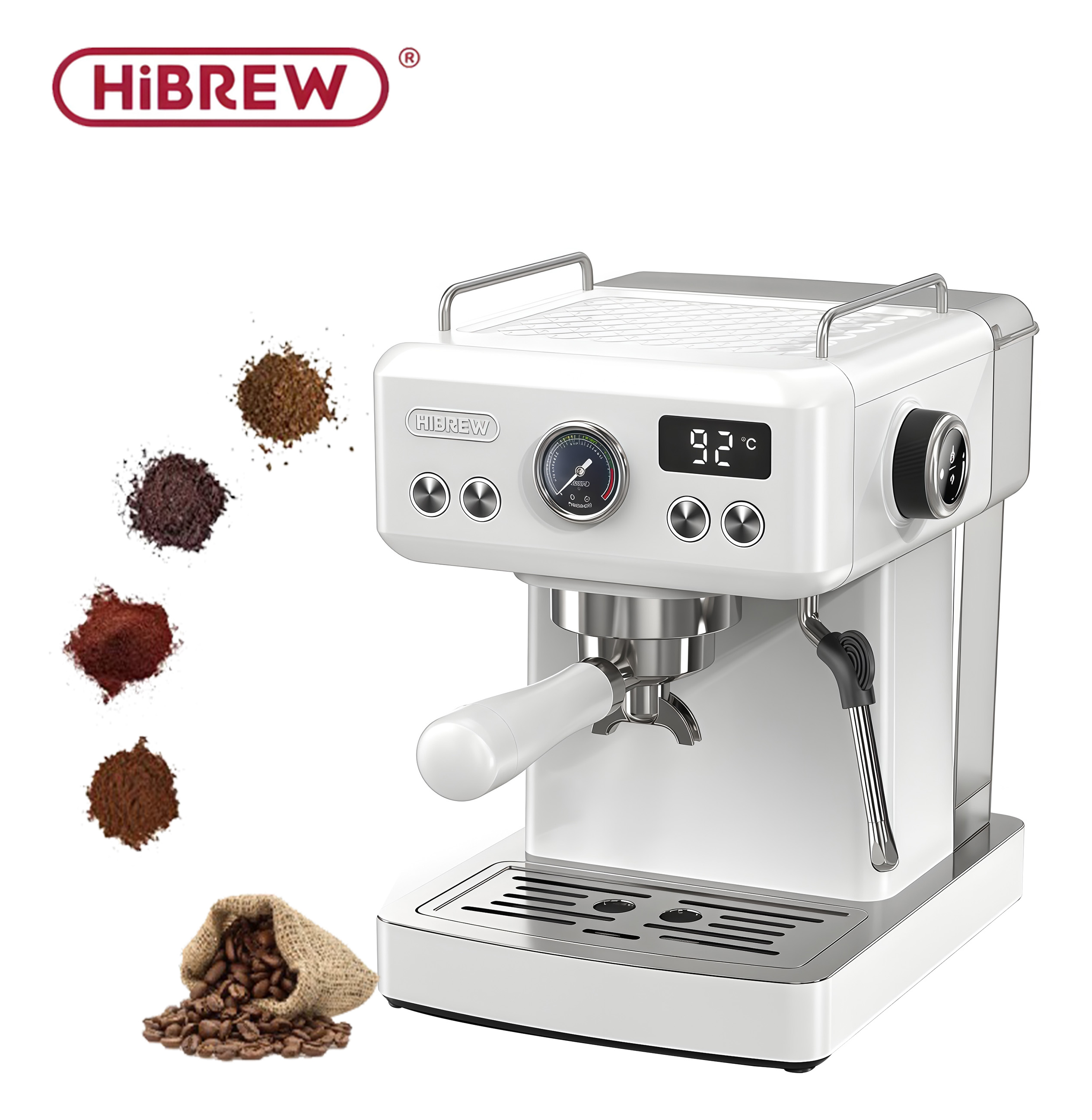 Máy Pha Cà Phê Espresso HiBREW H10A Cao Cấp Thương Hiệu Mỹ, Công suất 1350W - HÀNG NHẬP KHẨU, BẢO HÀNH 12 THÁNG