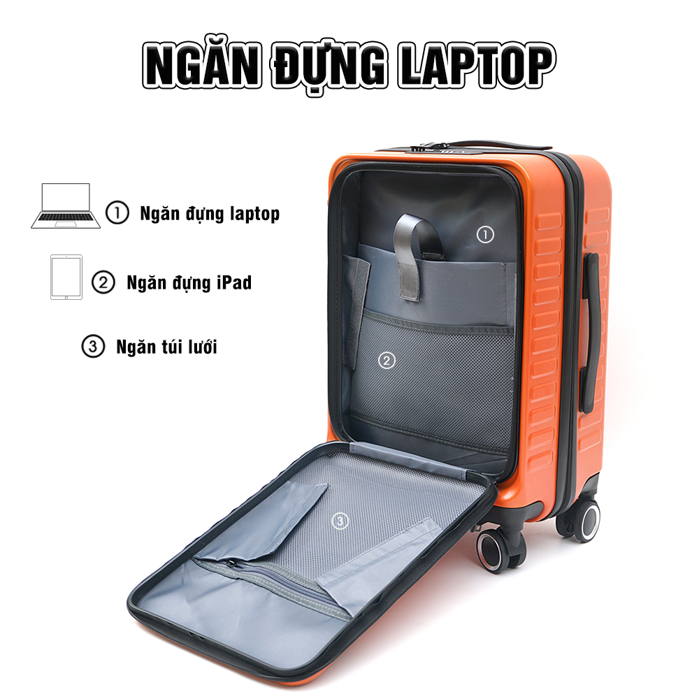 Vali doanh nhân size 20inch có ngăn đựng laptop TRIP Lux99